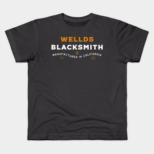 Blacksmith craftsman vintage t-shirt Kids T-Shirt by inland_studio